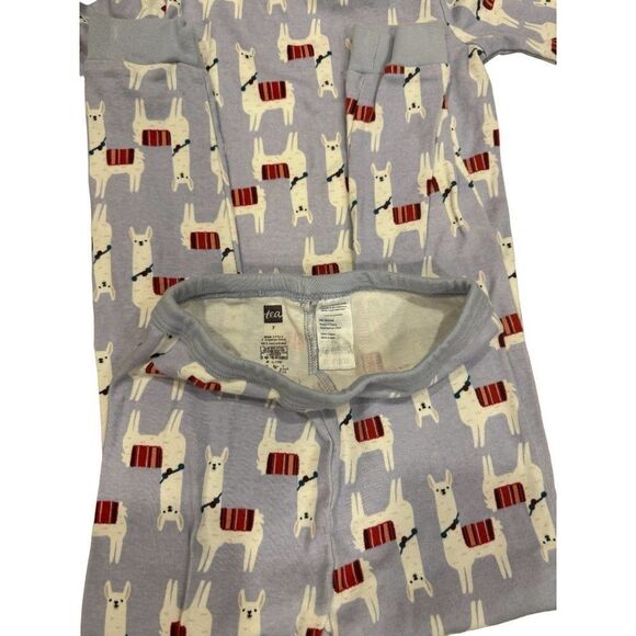 Tea Collection Dressy Llama 2 Piece Cotton Pajama Set Sz 7 - Picture 4 of 5